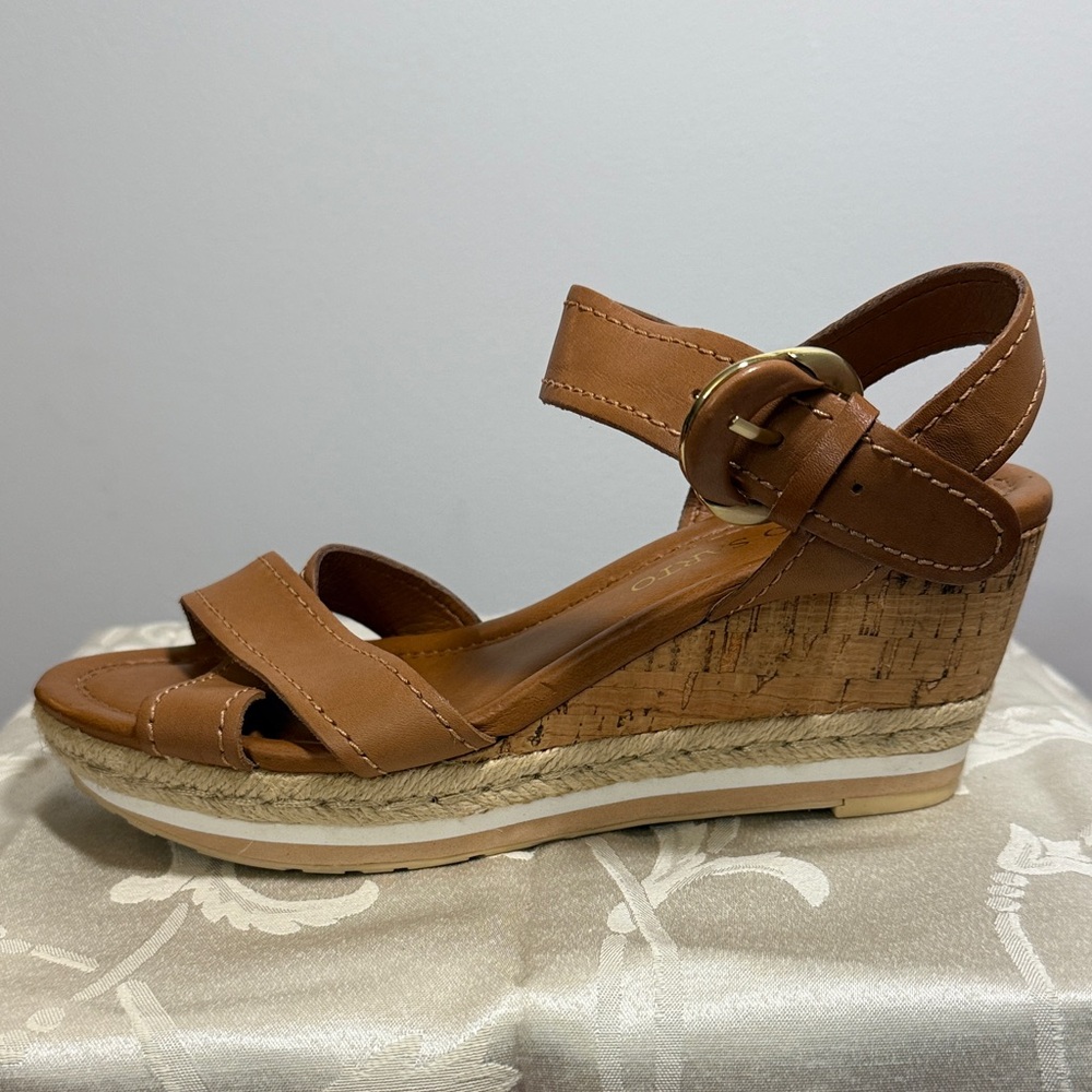 Franco Sarto Tan Wedge Sandals